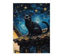 52x38cm/1000pcs Jigsaws for Teenagerss Puzzle Black Cats Are Outcasts Puzzles for Adults Hands-on Game Home Decoration for Is Ideal As A Gift 52x38cm/1000pcs