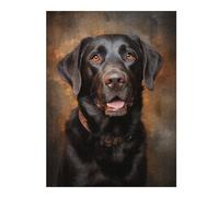52x38cm/1000pcs Jigsaws for Teenagerss Puzzle Chocolate Labrador Retriever Portrait Adult Jigsaw Puzzle DIY Toys Perfect Decoration Parent-child Interaction 52x38cm/1000pcs
