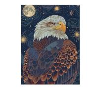 52x38cm/1000pcs Jigsaws for Teenagerss Puzzle Eagle in Starry Night Sky Illustration Puzzle for Adults Hands-on Game Difficult Hard Parent-child Interaction 52x38cm/1000pcs