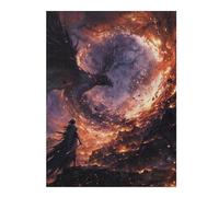52x38cm/1000pcs Jigsaws for Teenagerss Puzzle Evil Black Phoenix Puzzles for Adults Hands-on Game Home Decoration for Is Ideal As A Gift 52x38cm/1000pcs