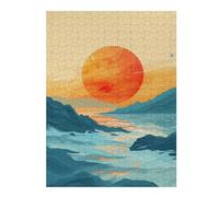 52x38cm/1000pcs Jigsaws for Teenagerss Puzzle Ocean Waves Sun Beams Jigsaw Family Games Precision Cutting Unique Gifts for Birthday And Christmas 52x38cm/1000pcs