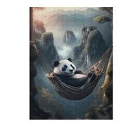 52x38cm/1000pcs Jigsaws for Teenagerss Puzzle Panda in Hammock Puzzle for Adults Hands-on Game Difficult Hard Parent-child Interaction 52x38cm/1000pcs