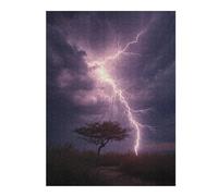 52x38cm/1000pcs Jigsaws for Teenagerss Puzzle Thunderstorm Lightning Strikes Tree Puzzle for Adults Anti-Stress Toys Birthday Present for Is Ideal As A Gift 52x38cm/1000pcs