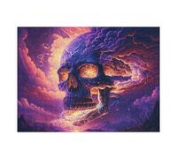 52x38cm/1000pcs Jigsaws for Teenagerss Puzzle Thunderstorm Skull Artwork -1 Jigsaw Puzzle Family Game Enhance Memory Birthday And Unique Gifts 52x38cm/1000pcs