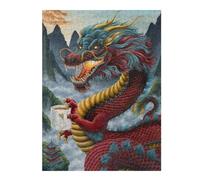 52x38cm/1000pcs Jigsaws for Teenagerss Puzzle Zhulong Coffee Dragon Jigsaws for Adults Relax Games Precision Cutting Birthday And Unique Gifts 52x38cm/1000pcs