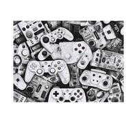 52x38cm/1000pcs Jigsaws for Teenagerss Video Game Controllers A Visual Journey Through Gaming History Jigsaw Puzzle Relaxing Games Difficult Challenge Challenging To Complete 52x38cm/1000pcs