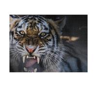 52x38cm/1000pcs Jigsaws for Teenagerss Wild Tiger Roar Nature's Power Display Jigsaw Puzzle Relaxing Games Difficult Challenge Challenging To Complete 52x38cm/1000pcs
