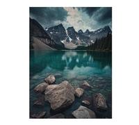 52x38cm/1000pcs Jigsaws Moraine Lake Reflection Puzzles for Adults Anti-Stress Toys Pattern Assembly Deal As Gifts for The Whole Family 52x38cm/1000pcs