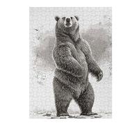 52x38cm/1000pcs Jigsaws Standing Bear Drawing Puzzles for Adults Anti-Stress Toys Pattern Assembly Deal As Gifts for The Whole Family 52x38cm/1000pcs