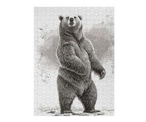 52x38cm/1000pcs Jigsaws Standing Bear Drawing Puzzles for Adults Anti-Stress Toys Pattern Assembly Deal As Gifts for The Whole Family 52x38cm/1000pcs