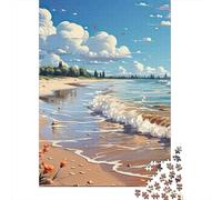 52x38cm/1000pcs, Paper Puzzle, 1000 Pieces, Seaside Retreat Anime