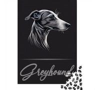 52x38cm/1000pcs, Picture Puzzle, 1000 Pieces, Greyhound Portrait