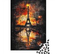 52x38cm/1000pcs, Picture Puzzle, 1000 Pieces, Whispers of History Gothic Paris at Dusk