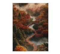 52x38cm/1000pcs Puzzle For Adults Autumn Forest Path Puzzle for Adults Relaxing Games Staycation Kill Time Unique Birthday And Gifts 52x38cm/1000pcs