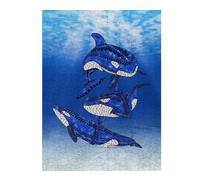 52x38cm/1000pcs Puzzle For Adults Tribal Orca Killer Whales Jigsaw for Adults Hands-on Game A Work of Art Deal As Gifts for The Whole Family 52x38cm/1000pcs