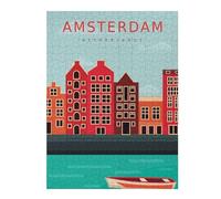 52x38cm/1000pcs Puzzle for Teenagerss Amsterdam Netherlands Teenagers Puzzles Toy Wall Decor Presents for Women Educational Challenge 52x38cm/1000pcs