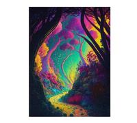 52x38cm/1000pcs Puzzle For Teenagerss Enchanted Forest Pathway -5 Adult Puzzles Brain Teaser Game Birthday Present Birthday And Unique Gifts 52x38cm/1000pcs