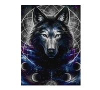 52x38cm/1000pcs Puzzle For Teenagerss Galactic Wolf Dreamscape Adult Puzzles Brain Teaser Game Birthday Present Birthday And Unique Gifts 52x38cm/1000pcs