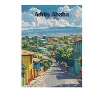 52x38cm/1000pcs Puzzles for Adults Addis Ababa Cityscape Teenagers Puzzles Hands-on Game Enhance Memory Unique Gifts for Birthday And Christmas 52x38cm/1000pcs