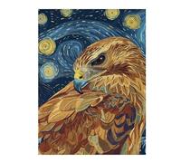52x38cm/1000pcs Puzzles for Adults Eagle in Starry Night Style Jigsaws for Adults Relaxing Games Presents for Women Unique Gifts for Birthday And Christmas 52x38cm/1000pcs