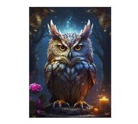 52x38cm/1000pcs Puzzles for Adults Enchanted Forest Owl-5 Teenagers Puzzles Hands-on Game Enhance Memory Unique Gifts for Birthday And Christmas 52x38cm/1000pcs