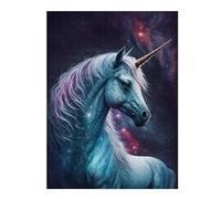 52x38cm/1000pcs Puzzles for Adults Galactic Unicorn Art Print-2 Puzzle for Adults Hands-on Game A Work of Art Unique Gifts for Birthday And Christmas 52x38cm/1000pcs