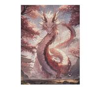 52x38cm/1000pcs Puzzles for Adults Japanese Sakura Dragon Teenagers Puzzles Hands-on Game Enhance Memory Unique Gifts for Birthday And Christmas 52x38cm/1000pcs