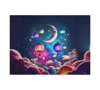 52x38cm/1000pcs Puzzles for Adults Lanterns in The Clouds Puzzle for Adults Hands-on Game A Work of Art Unique Gifts for Birthday And Christmas 52x38cm/1000pcs