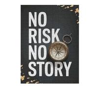 52x38cm/1000pcs Puzzles for Adults No Risk No Story Compass Teenagers Puzzles Hands-on Game Enhance Memory Unique Gifts for Birthday And Christmas 52x38cm/1000pcs
