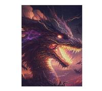 52x38cm/1000pcs Puzzles for Adults Thunder Dragon in Stormy Sky Puzzle for Adults Hands-on Game A Work of Art Unique Gifts for Birthday And Christmas 52x38cm/1000pcs