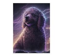 52x38cm/1000pcs Puzzles for Adults Thundering Poodle Power Puzzle for Adults Hands-on Game A Work of Art Unique Gifts for Birthday And Christmas 52x38cm/1000pcs