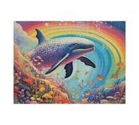 52x38cm/1000pcs Puzzles for Adults Whale Rainbow Underwater Paradise Jigsaws for Adults Relaxing Games Presents for Women Unique Gifts for Birthday And Christmas 52x38cm/1000pcs