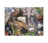 52x38cm/1000pcs Puzzles for Adults Wild Animal Collage Nature's Diversity Jigsaws for Adults Relaxing Games Presents for Women Unique Gifts for Birthday And Christmas 52x38cm/1000pcs