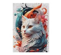 52x38cm/1000pcs Puzzles for Teenagerss Ai Cat Or Vector Cat Jigsaw for Adults Brain Teaser Game But Fun And Humorous for Birthday, Chrismas 52x38cm/1000pcs