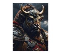 52x38cm/1000pcs Puzzles for Teenagerss Bison Armor Adult Puzzles Hands-on Game Pattern Assembly Unique Birthday And Gifts 52x38cm/1000pcs