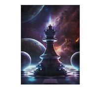 52x38cm/1000pcs Puzzles for Teenagerss Chess in Space Adult Jigsaw Brain Teaser Game Presents for Women for Birthday, Chrismas 52x38cm/1000pcs