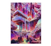 52x38cm/1000pcs Puzzles for Teenagerss Crystal Cavern Temple Jigsaw for Adults Relax Games Presents for Women Deal As Gifts for The Whole Family 52x38cm/1000pcs