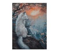 52x38cm/1000pcs Puzzles for Teenagerss Fox Magical Fairy Tale Sun Jigsaw Puzzle Toy Wall Decor Difficult Challenge Stress Reduction Gifts 52x38cm/1000pcs