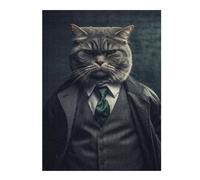 52x38cm/1000pcs Puzzles for Teenagerss Gangster Cat 1 Jigsaw Puzzle Toy Wall Decor Difficult Challenge Stress Reduction Gifts 52x38cm/1000pcs