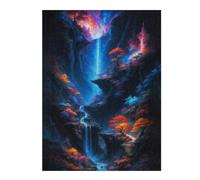 52x38cm/1000pcs Puzzles for Teenagerss Hidden Waterfall Paradise Jigsaw Puzzle Toy Wall Decor Difficult Challenge Stress Reduction Gifts 52x38cm/1000pcs