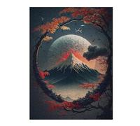 52x38cm/1000pcs Puzzles for Teenagerss Magic Root And Mount Fuji Adult Puzzles Hands-on Game Pattern Assembly Unique Birthday And Gifts 52x38cm/1000pcs