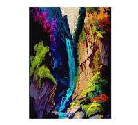52x38cm/1000pcs Puzzles for Teenagerss Rainbow Waterfall in Fantasy Forest Jigsaw for Adults Brain Teaser Game But Fun And Humorous for Birthday, Chrismas 52x38cm/1000pcs