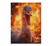 52x38cm/1000pcs Puzzles for Teenagerss Savage Angry Goose Fire Jigsaw Puzzle Toy Wall Decor Difficult Challenge Stress Reduction Gifts 52x38cm/1000pcs