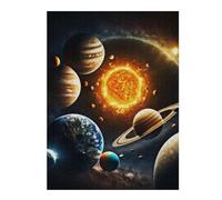 52x38cm/1000pcs Puzzles for Teenagerss Solar System Painting Adult Puzzles Hands-on Game Pattern Assembly Unique Birthday And Gifts 52x38cm/1000pcs