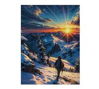 52x38cm/1000pcs Puzzles for Teenagerss Sunrise Top The Mountain Jigsaw Puzzle Toy Wall Decor Difficult Challenge Stress Reduction Gifts 52x38cm/1000pcs