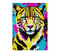 52x38cm/1000pcs Puzzles for Teenagerss Vibrant Leopard Portrait Jigsaw for Adults Brain Teaser Game But Fun And Humorous for Birthday, Chrismas 52x38cm/1000pcs