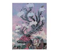 52x38cm/1000pcs Puzzles for Teenagerss Whimsical Deer Amidst Cloudy Mountainscape Teenagers Puzzles Relax Games But Fun And Humorous Stress Reduction Gifts 52x38cm/1000pcs