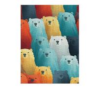 52x38cm/1000pcs Teenagers Pieces Jigsaw Puzzle Arctic Polar Bears Puzzles for Adults Hands-on Game Perfect Decoration Challenging To Complete 52x38cm/1000pcs
