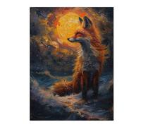52x38cm/1000pcs Teenagers Pieces Jigsaw Puzzle Ocean Wave Fox Adult Jigsaw Brain Teaser Game But Fun And Humorous Gifts for Friends And Family 52x38cm/1000pcs