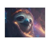52x38cm/1000pcs Teenagers Pieces Jigsaw Puzzle Sloth in Space A Cosmic Portrait Puzzle for Adults Toy Wall Decor Perfect Decoration Challenging To Complete 52x38cm/1000pcs